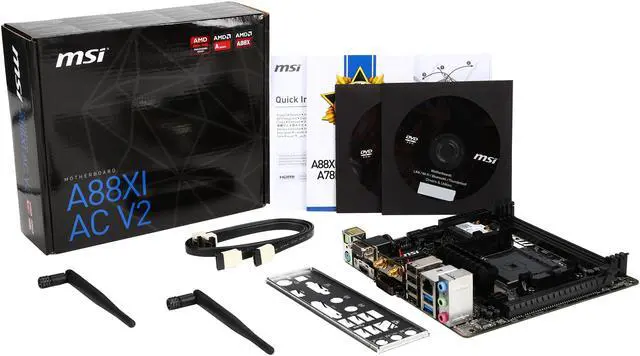 Alt view image 5 of 5 - MSI A88XI AC V2 FM2+ AMD A88X USB 3.0 HDMI Mini ITX AMD Motherboard