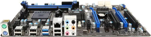 Alt view image 2 of 5 - MSI 970A-G43 AM3+ AMD 970 + SB950 6 x SATA 6Gb/s ports by AMD SB950
- Supports storage and data transfers at up to 6Gb/s USB 3.0 ATX AMD Motherboard Certified Refurbished