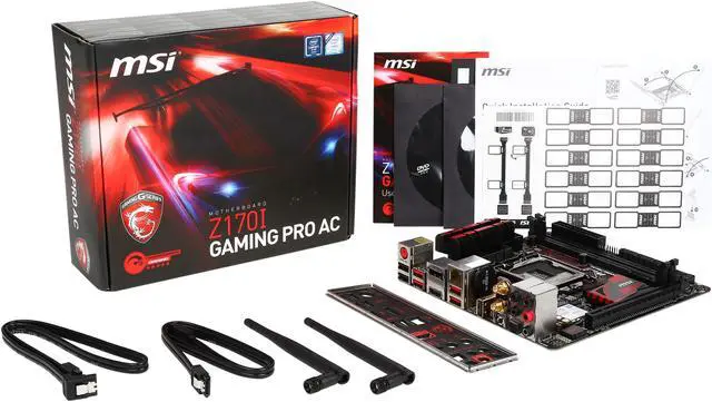 Alt view image 5 of 5 - MSI Z170I Gaming Pro AC LGA 1151 Intel Z170 HDMI USB 3.1 Mini ITX Intel Motherboard