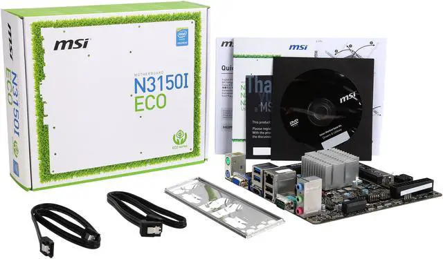 Alt view image 5 of 5 - MSI N3150I ECO Intel N3150 Quad Core 6W Intel Braswell Mini ITX Motherboard / CPU Combo