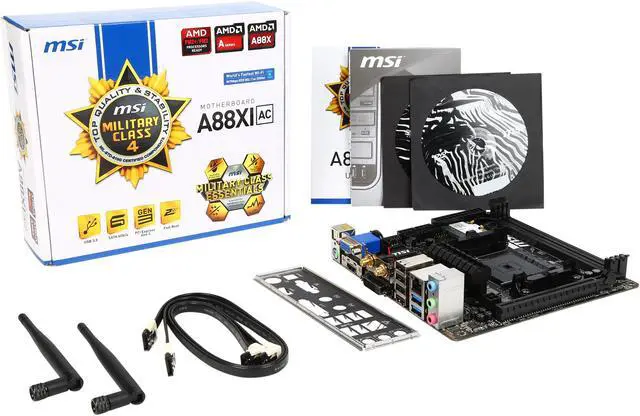 Alt view image 5 of 5 - MSI A88XI AC FM2+ / FM2 AMD A88X (Bolton D4) USB 3.0 HDMI Mini ITX AMD Motherboard