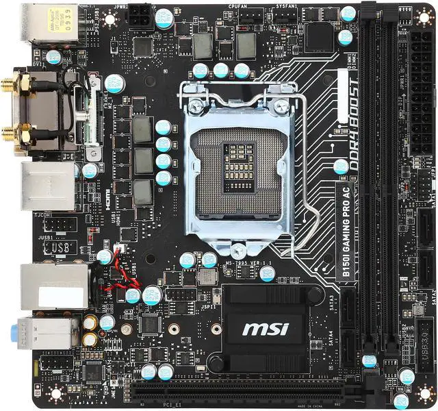 Alt view image 4 of 6 - MSI B150I GAMING PRO AC LGA 1151 Intel B150 HDMI USB 3.1 Mini ITX Intel Motherboard