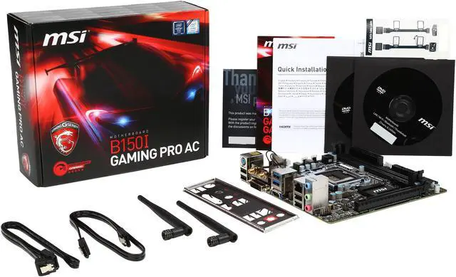 Alt view image 6 of 6 - MSI B150I GAMING PRO AC LGA 1151 Intel B150 HDMI USB 3.1 Mini ITX Intel Motherboard