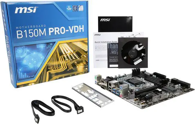 Alt view image 5 of 5 - MSI B150M Pro-VDH LGA 1151 Intel B150 HDMI USB 3.1 Micro ATX Intel Motherboard