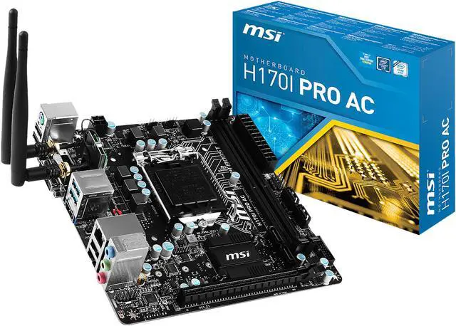 Alt view image 7 of 7 - MSI H170I Pro AC LGA 1151 Intel H170 HDMI USB 3.1 Mini ITX Intel Motherboard
