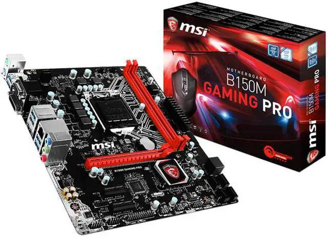 Alt view image 6 of 6 - MSI B150M Gaming Pro LGA 1151 Intel B150 HDMI USB 3.1 Micro ATX Intel Motherboard
