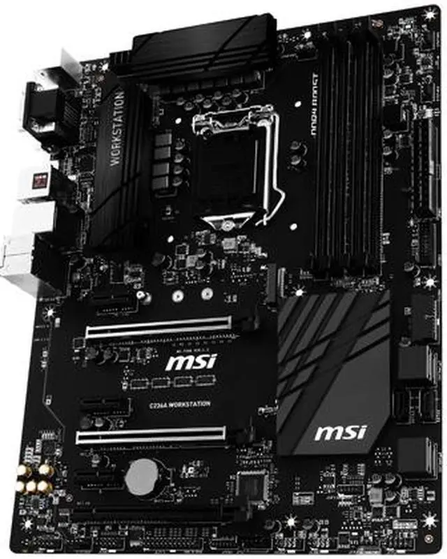 Alt view image 4 of 6 - MSI C236A Workstation LGA 1151 Intel C236 HDMI USB 3.1 ATX Intel Motherboard