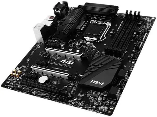 Alt view image 3 of 6 - MSI C236A Workstation LGA 1151 Intel C236 HDMI USB 3.1 ATX Intel Motherboard