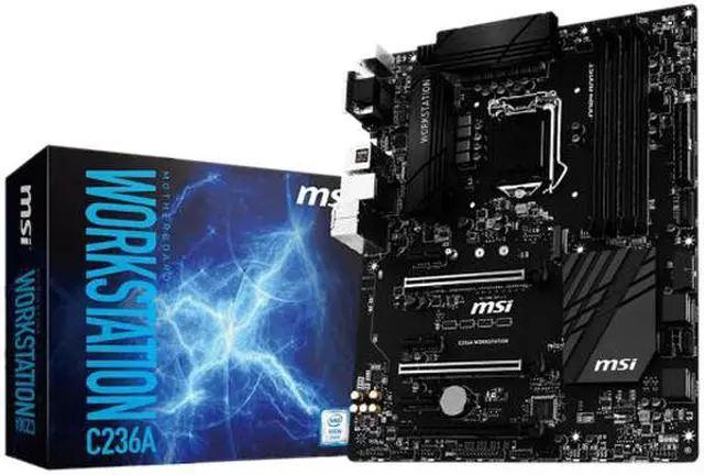 Alt view image 6 of 6 - MSI C236A Workstation LGA 1151 Intel C236 HDMI USB 3.1 ATX Intel Motherboard