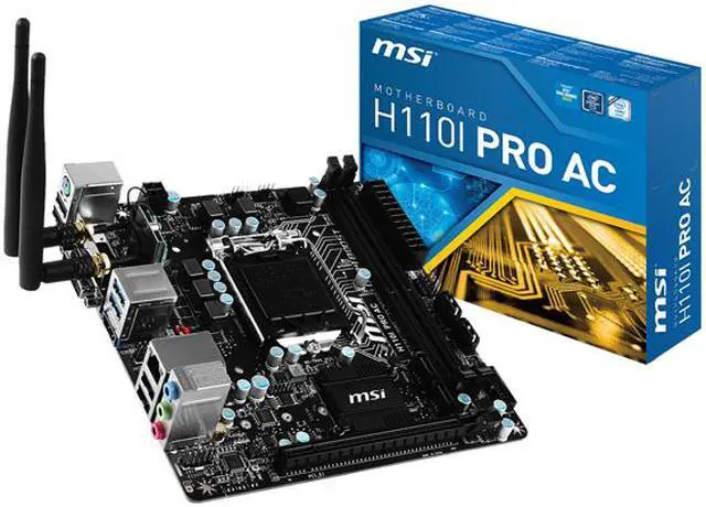 Alt view image 7 of 7 - MSI H110I Pro AC LGA 1151 Intel H110 HDMI USB 3.1 Mini ITX Intel Motherboard