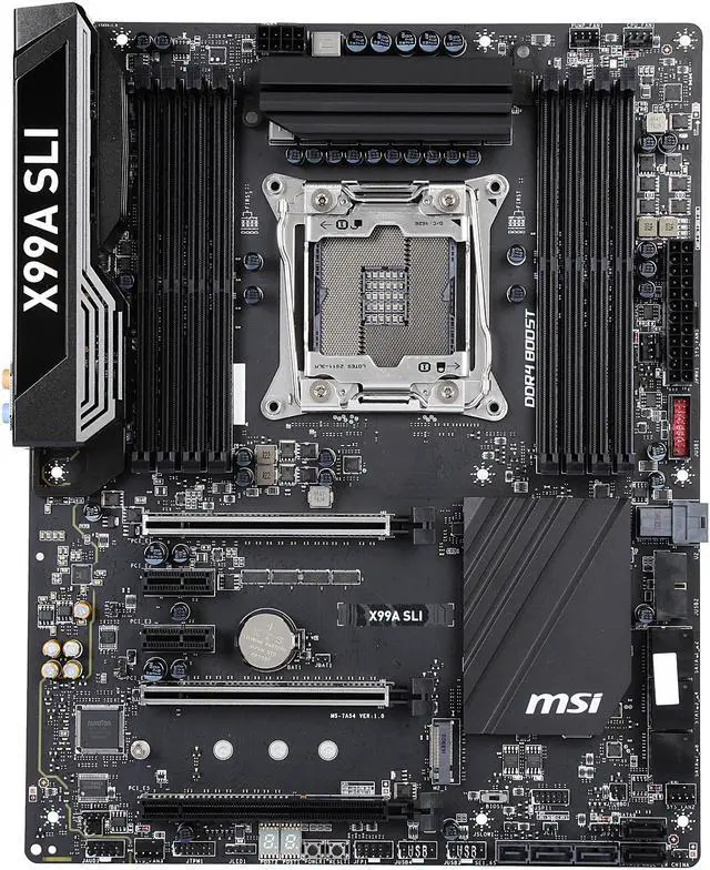 Alt view image 3 of 5 - MSI X99A SLI LGA 2011-v3 Intel X99 USB 3.1 ATX Intel Motherboard