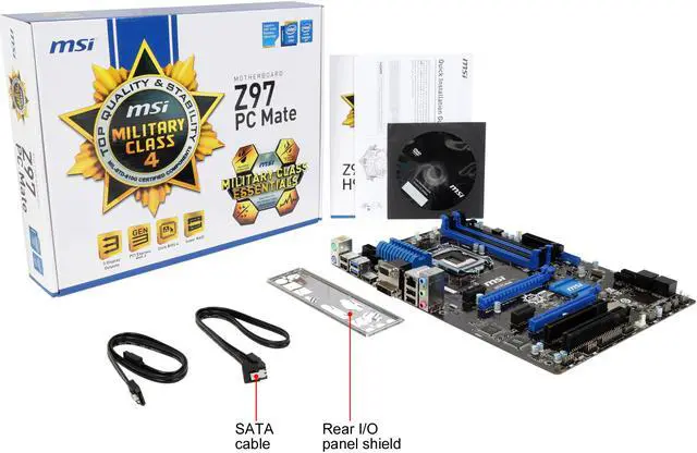 Alt view image 5 of 5 - MSI Z97 PC Mate LGA 1150 Intel Z97 HDMI USB 3.0 ATX Motherboards - Intel