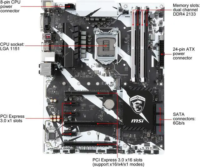 Alt view image 3 of 5 - MSI B250 KRAIT GAMING LGA 1151 Intel B250 HDMI USB 3.1 ATX Motherboards - Intel