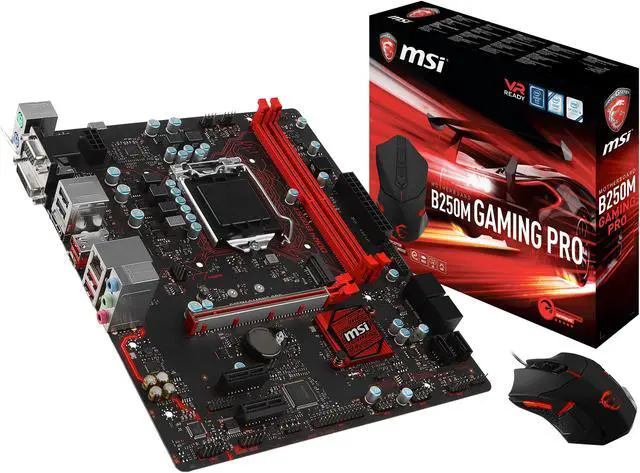 Alt view image 5 of 5 - MSI B250M GAMING PRO LGA 1151 Intel B250 HDMI SATA 6Gb/s USB 3.1 Micro ATX Motherboards - Intel [Including MSI DSB1 Gaming Mice]