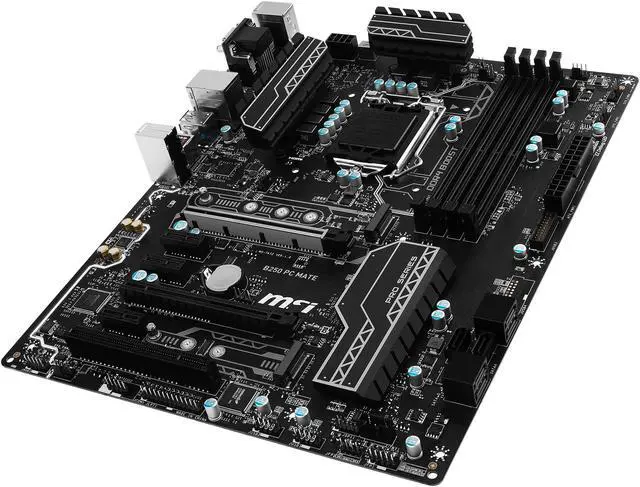 Alt view image 2 of 7 - MSI B250 PC MATE LGA 1151 Intel B250 HDMI USB 3.1 ATX Intel Motherboard