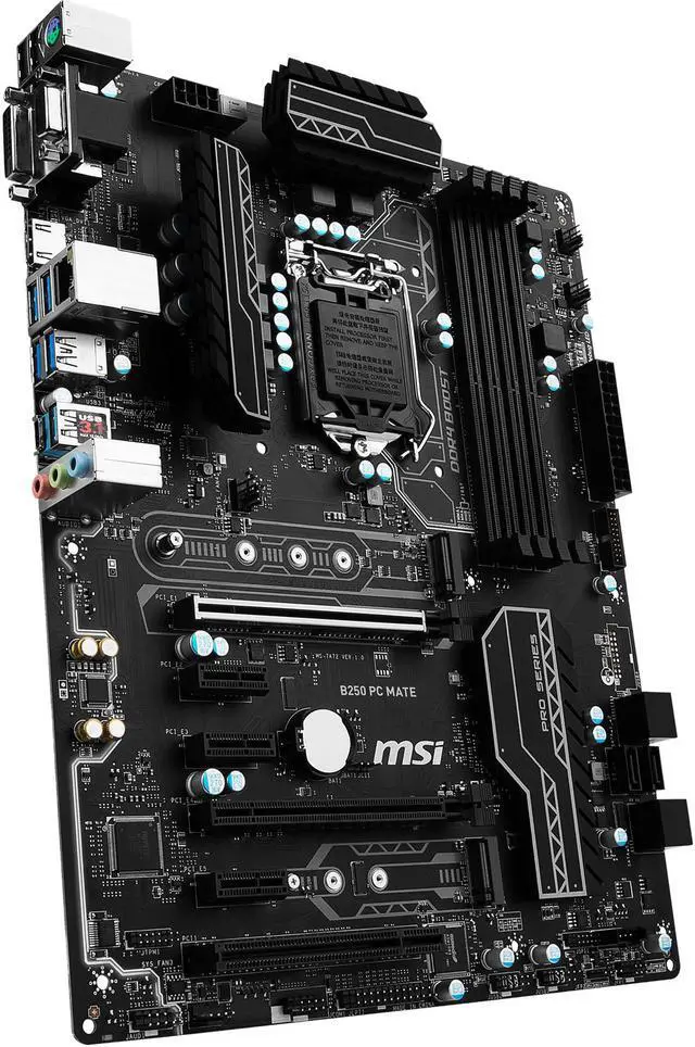 Alt view image 5 of 7 - MSI B250 PC MATE LGA 1151 Intel B250 HDMI USB 3.1 ATX Intel Motherboard