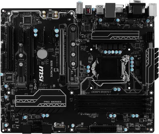 Alt view image 4 of 7 - MSI B250 PC MATE LGA 1151 Intel B250 HDMI USB 3.1 ATX Intel Motherboard