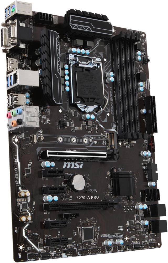 Alt view image 5 of 7 - MSI Z270-A PRO LGA 1151 Intel Z270 USB 3.1 ATX Intel Motherboard
