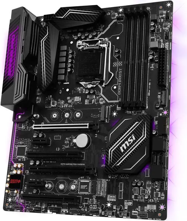 Alt view image 5 of 8 - MSI H270 GAMING PRO CARBON LGA 1151 Intel H270 HDMI USB 3.1 ATX Motherboards - Intel