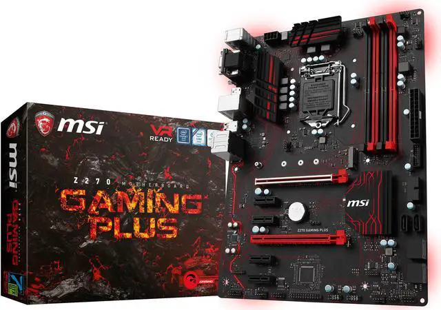 Alt view image 7 of 7 - MSI Z270 GAMING PLUS LGA 1151 Intel Z270 USB 3.1 ATX Intel Motherboard