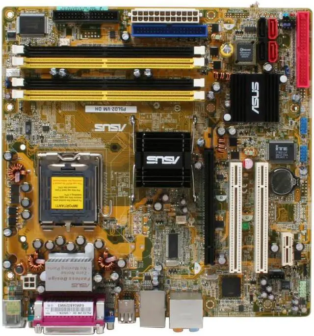 Alt view image 2 of 5 - ASUS P5LD2-VM DH LGA 775 Intel 945G Micro ATX Intel Motherboard