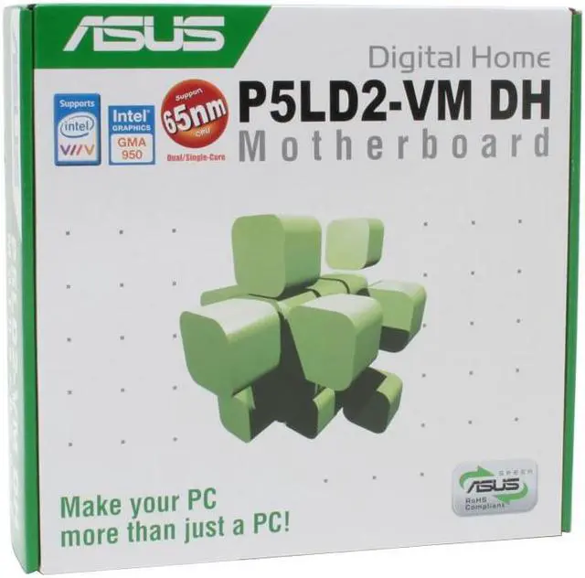Alt view image 5 of 5 - ASUS P5LD2-VM DH LGA 775 Intel 945G Micro ATX Intel Motherboard