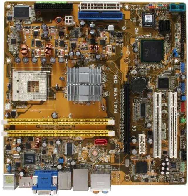 Alt view image 3 of 9 - ASUS N4L-VM DH Socket 479 Intel 945GM Micro ATX Intel Motherboard