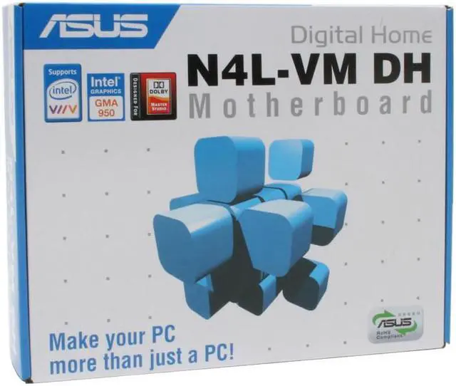 Alt view image 9 of 9 - ASUS N4L-VM DH Socket 479 Intel 945GM Micro ATX Intel Motherboard