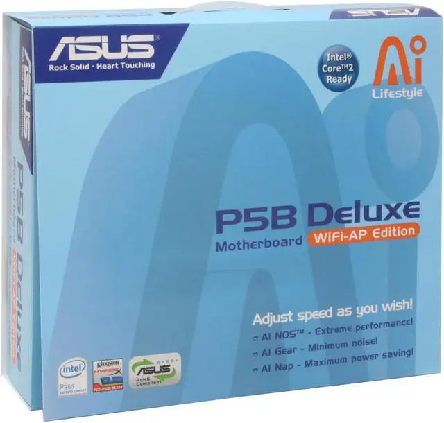 Alt view image 5 of 5 - ASUS P5B Deluxe/WiFi-AP LGA 775 Intel P965 Express ATX Intel Motherboard