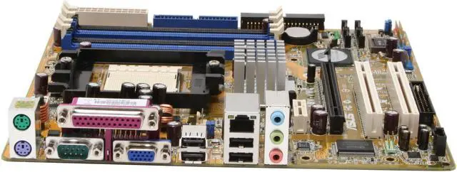 Alt view image 2 of 5 - ASUS A8V-VM 939 VIA K8M890 Micro ATX AMD Motherboard