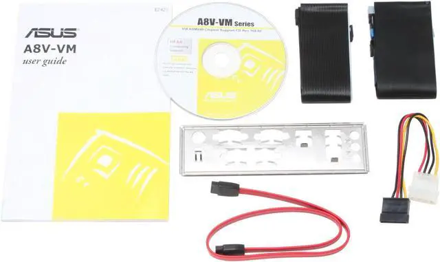 Alt view image 4 of 5 - ASUS A8V-VM 939 VIA K8M890 Micro ATX AMD Motherboard