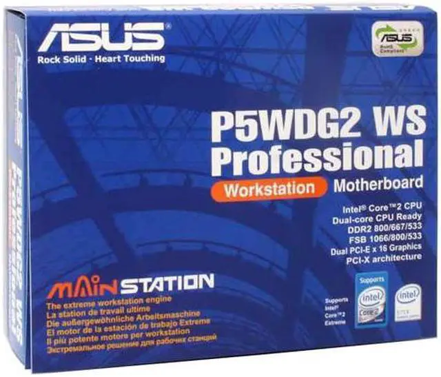 Alt view image 9 of 9 - ASUS P5WDG2-WS PRO ATX Server Motherboard LGA 775 Intel 975X DDR2 667/533 Native DDR2 800 Support