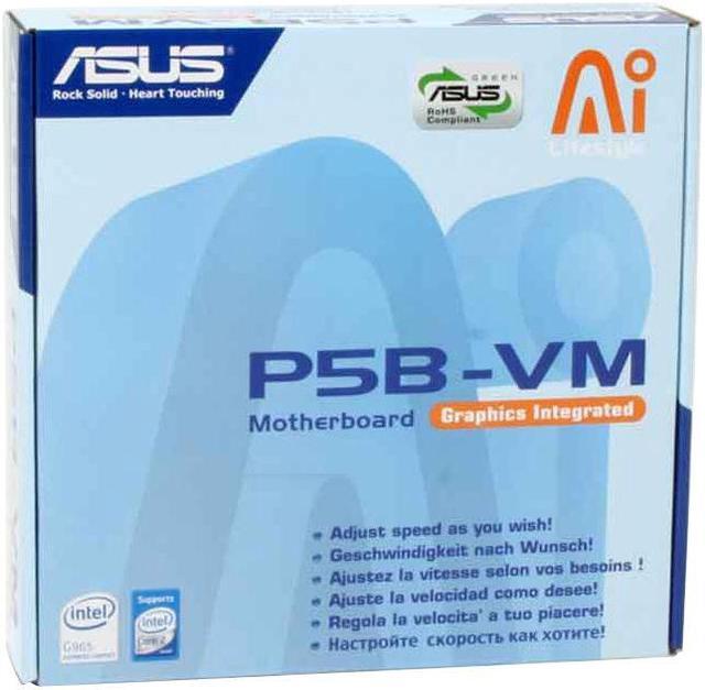 Alt view image 6 of 6 - ASUS P5B-VM LGA 775 Intel G965 Express Micro ATX Intel Motherboard