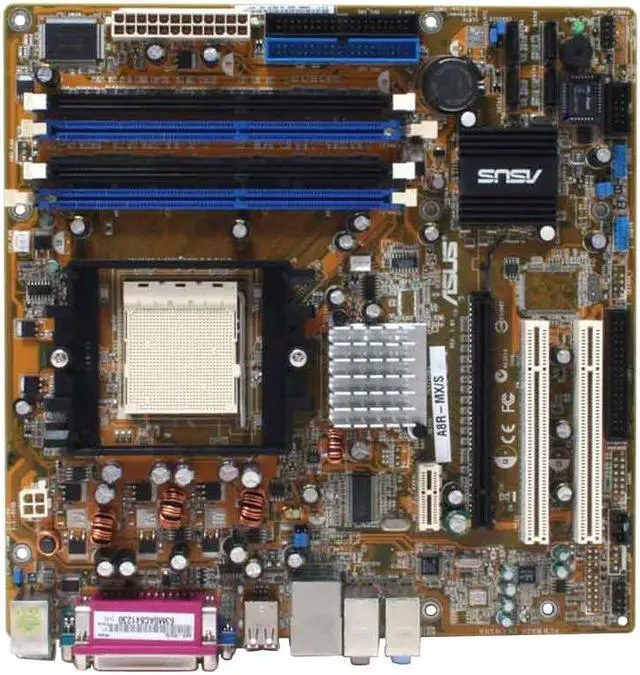 Alt view image 3 of 5 - ASUS A8R-MX/SI 939 ATI Radeon Xpress 200 Micro ATX AMD Motherboard - OEM