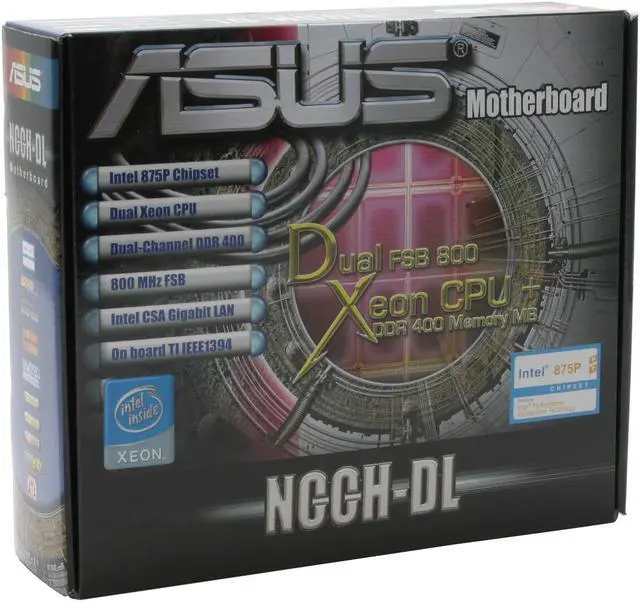 Alt view image 5 of 5 - ASUS NCCH-DL ATX Server Motherboard Dual 603/604 Intel 875P