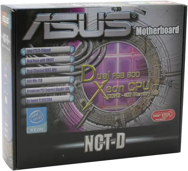 Alt view image 5 of 5 - ASUS NCT-D ATX Server Motherboard Dual 603/604 Intel E7525 DDR2 400