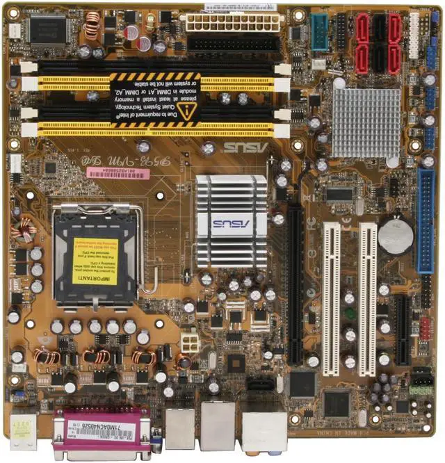 Alt view image 3 of 6 - ASUS P5B-VM DO LGA 775 Intel Q965 Express Micro ATX Intel Motherboard