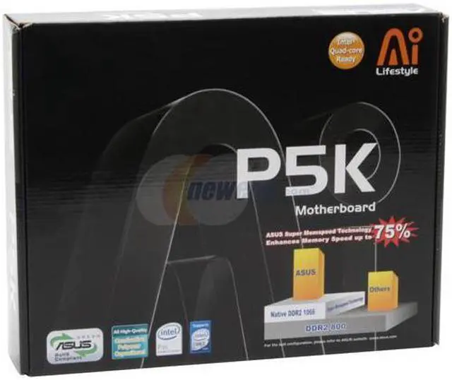 Alt view image 7 of 7 - ASUS P5K LGA 775 Intel P35 ATX Intel Motherboard