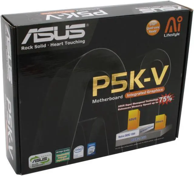 Alt view image 7 of 7 - ASUS P5K-V LGA 775 Intel G33 ATX Intel Motherboard