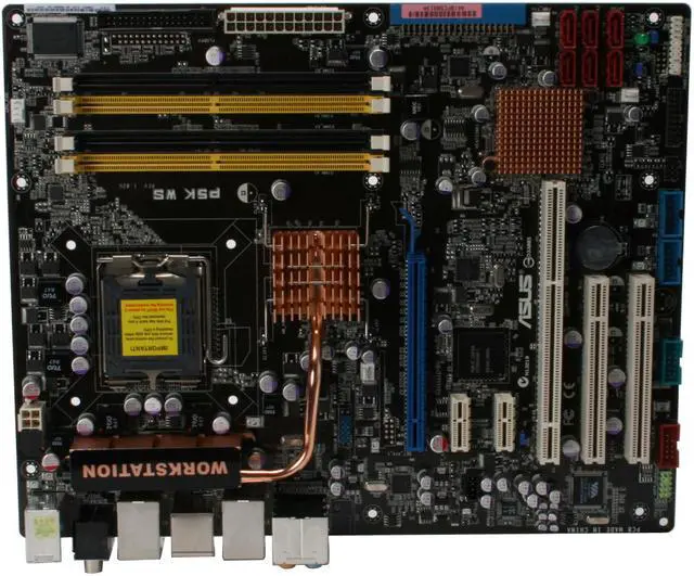 Alt view image 3 of 7 - ASUS P5K WS LGA 775 Intel P35 ATX Intel Motherboard