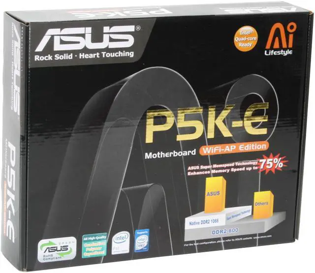 Alt view image 7 of 7 - ASUS P5K-E/WIFI-AP LGA 775 Intel P35 ATX Intel Motherboard