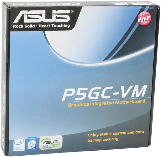 Alt view image 7 of 7 - ASUS P5GC-VM(GREEN) LGA 775 Intel 945GC Micro ATX Intel Motherboard