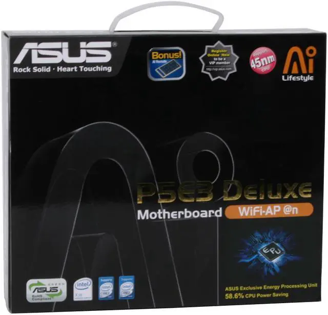 Alt view image 7 of 7 - ASUS P5E3 Deluxe/WiFi-AP LGA 775 Intel X38 ATX Intel Motherboard