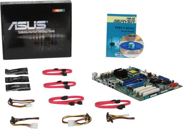 Alt view image 5 of 5 - ASUS P5BV-C/4L LGA 775 Intel 3200 ATX Intel Xeon Server Motherboard