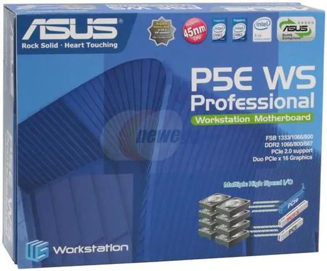 Alt view image 8 of 8 - ASUS P5E WS Professional LGA 775 Intel X38 ATX Intel Motherboard