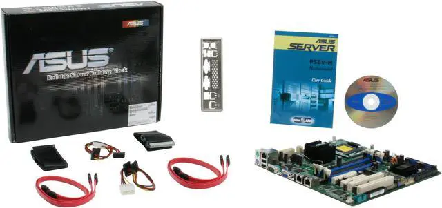 Alt view image 5 of 5 - ASUS P5BV-M LGA 775 Intel 3200 Micro ATX Intel Xeon Server Motherboard