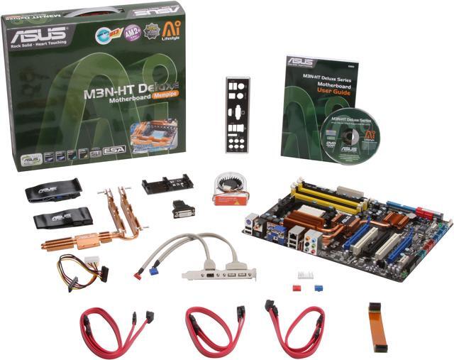 Alt view image 2 of 2 - ASUS M3N-HT DELUXE/MEMPIPE AM2+/AM2 NVIDIA nForce 780a SLI HDMI ATX AMD Motherboard