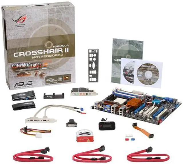 Alt view image 5 of 5 - ASUS Crosshair II Formula AM2+/AM2 NVIDIA nForce 780a SLI HDMI ATX AMD Motherboard