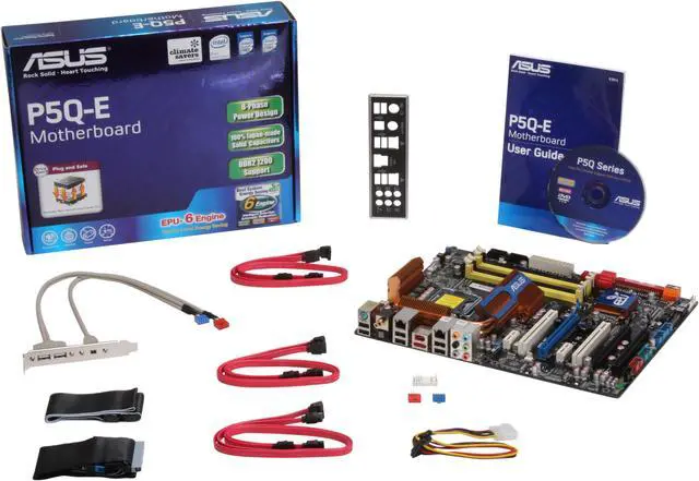 Alt view image 5 of 5 - ASUS P5Q-E LGA 775 Intel P45 ATX Intel Motherboard