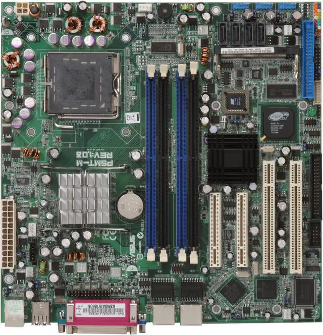 Alt view image 3 of 5 - ASUS P5MT-M/UATX Micro ATX Server Motherboard LGA 775 Intel E7230 DDR2 667